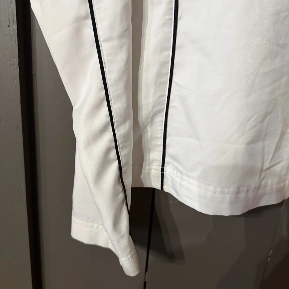 Nike Air Windbreaker Full Zip Jacket White Black Women’s Large - Picture 10 of 14